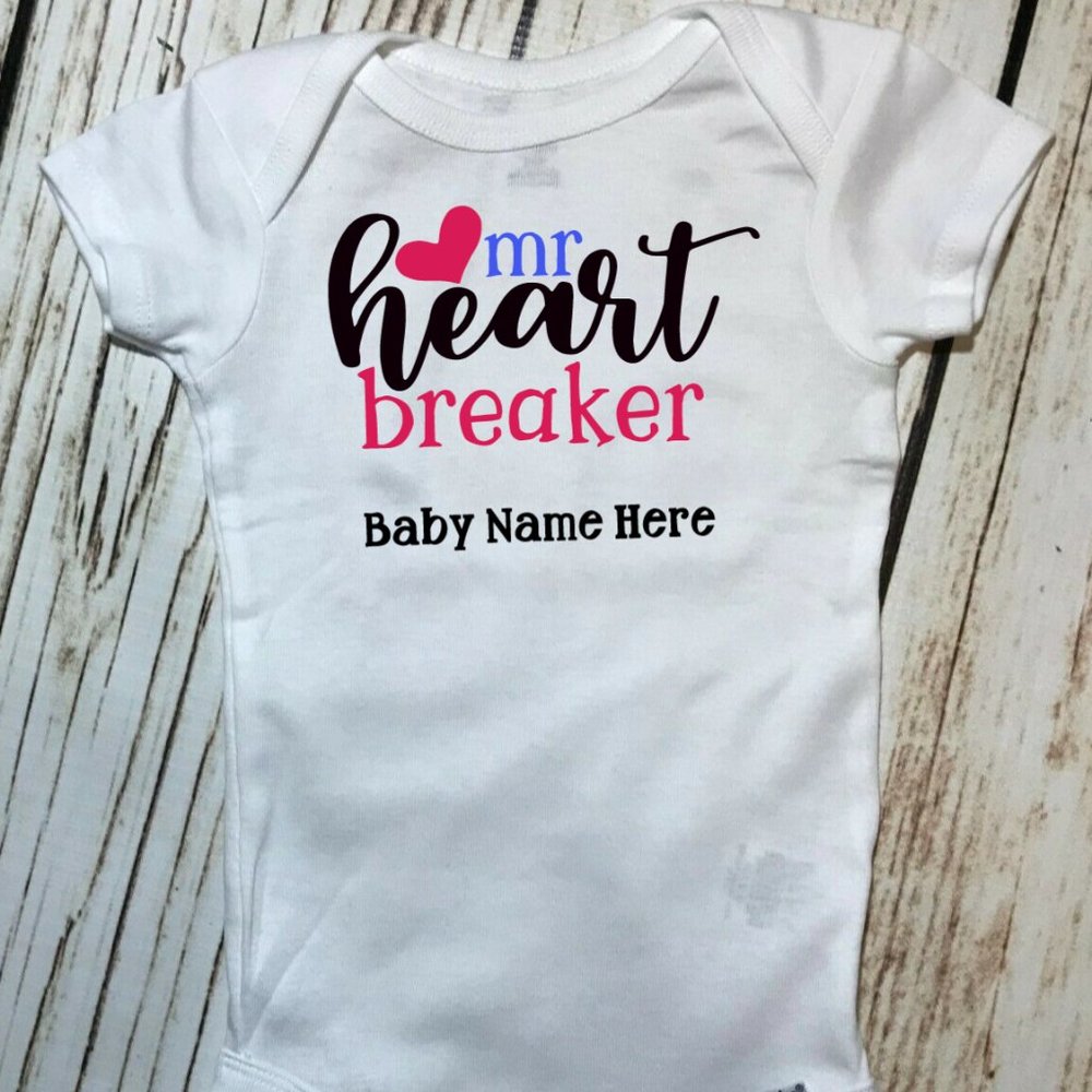 Valentine's Day White Baby Gerber Onesie Baby Boy